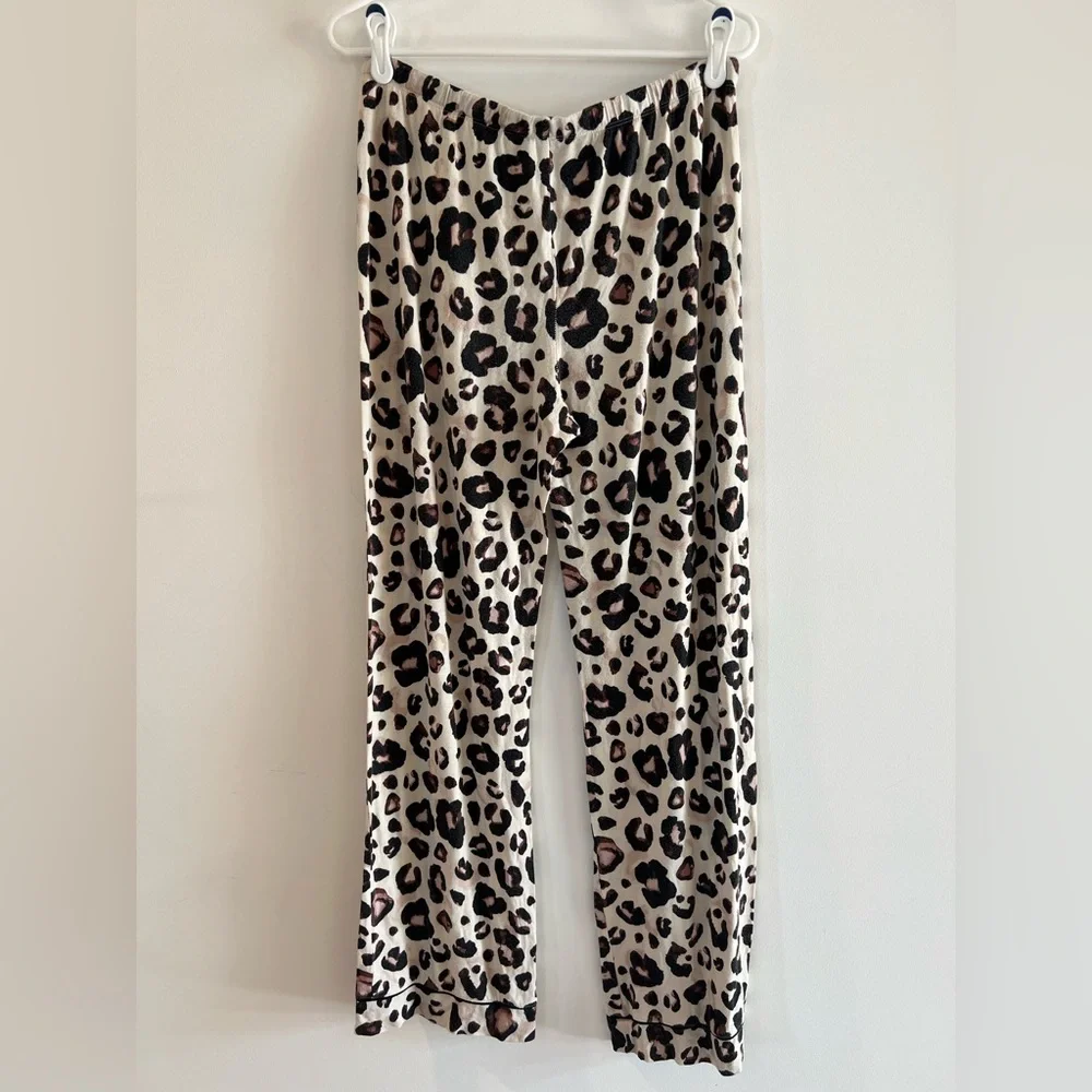 Women’s Pajama Set Size M Leopard Print Modal Soft Lounge Sleepwear - Picture 8 of 8